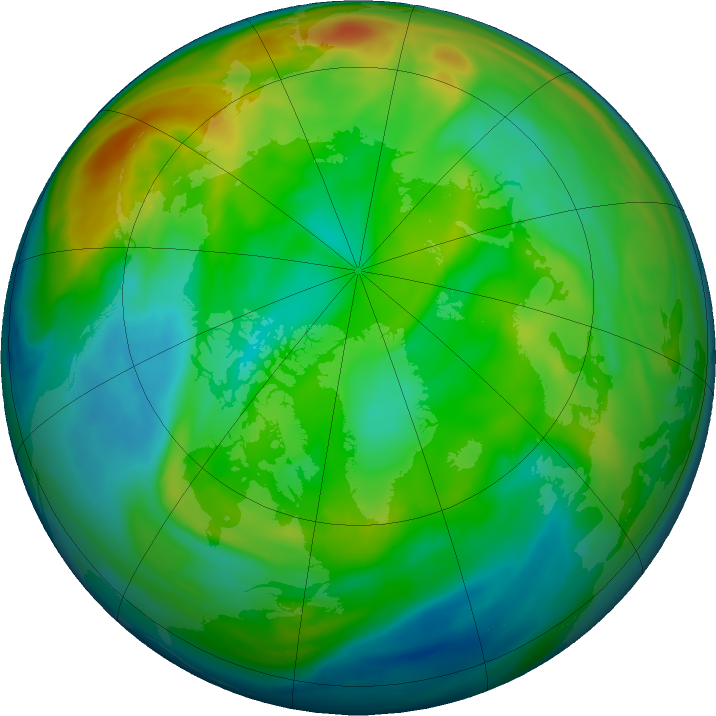 Arctic ozone map for 04 December 2024